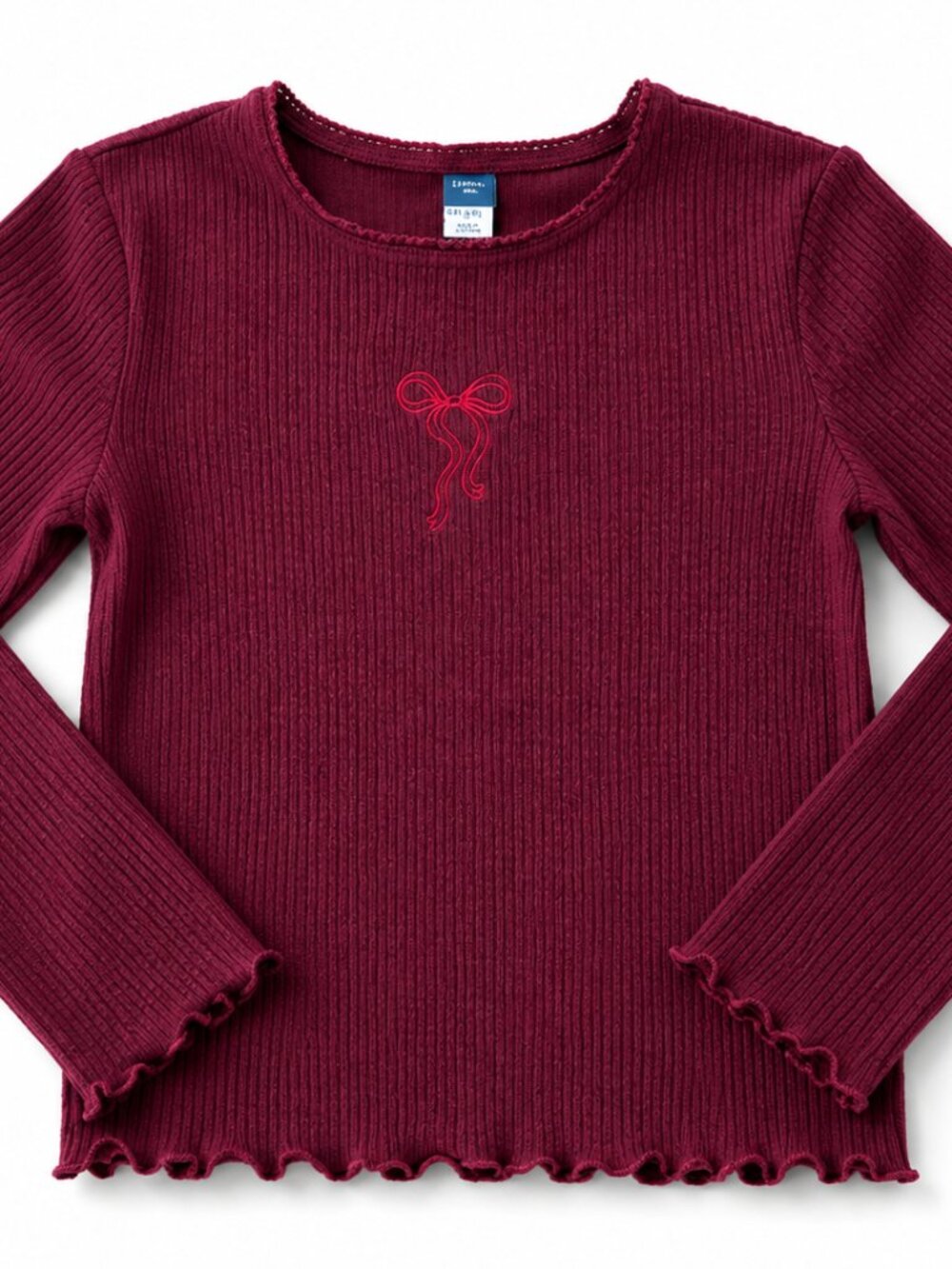 Girls Old Navy Embroidered Red Shirt Size M